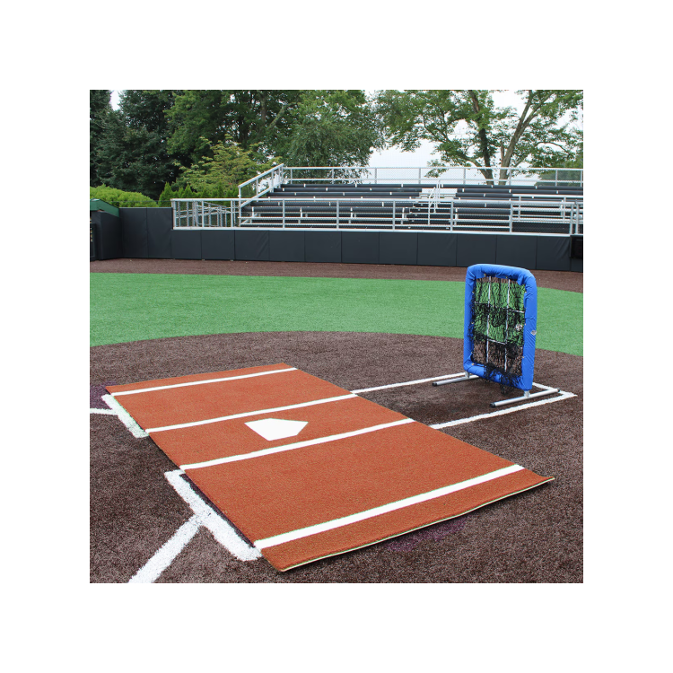On-Deck Sports Batting Mat Pro w/ Inlaid Home Plate 12' x 6' (Lined)