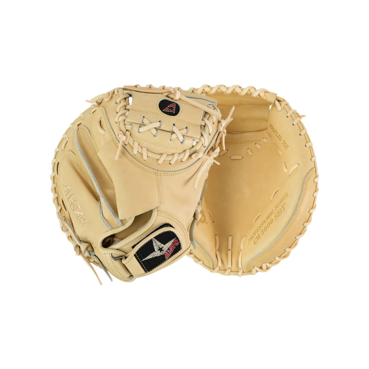 All-Star Pro-Elite 34" Catcher's Baseball Mitt - Tan/Tan