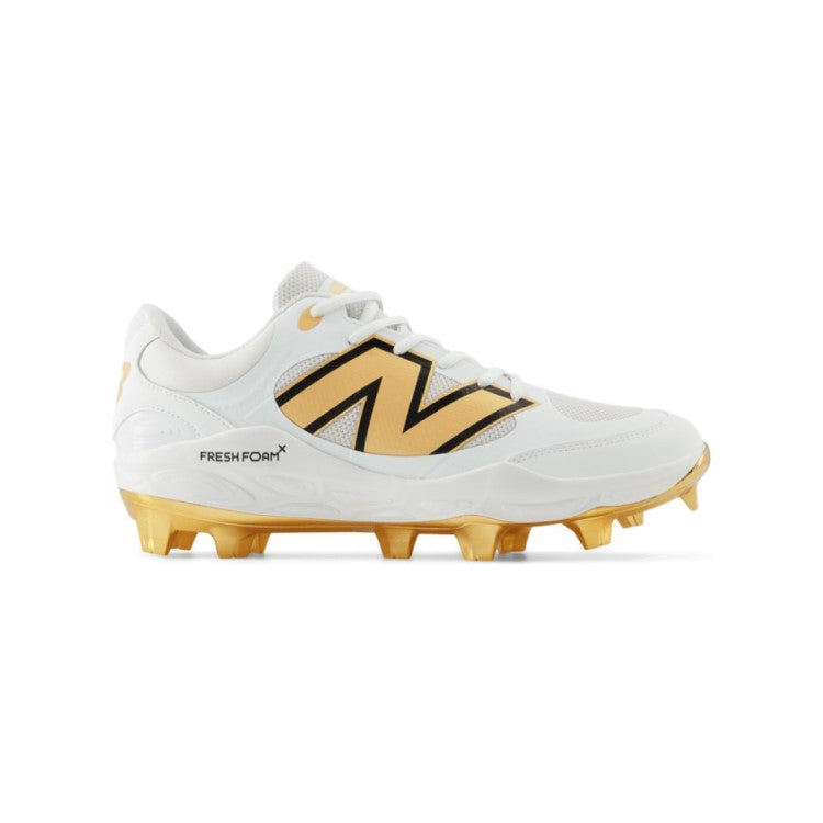 white and gold cleats baseball