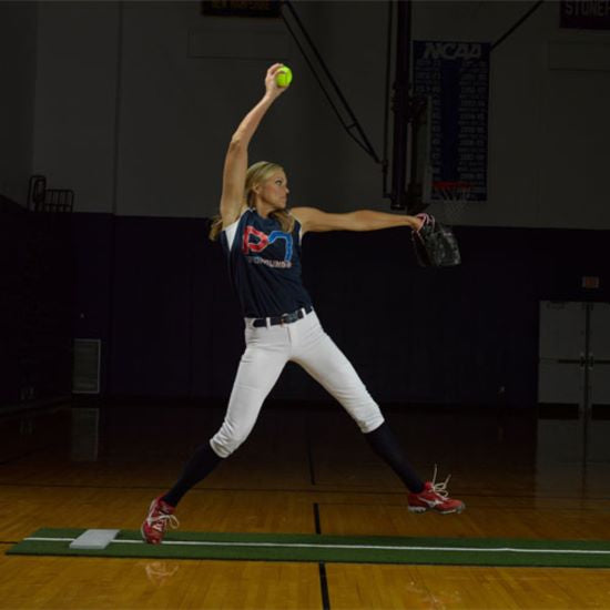 ProMounds Jennie Finch Foam Back Softball Pitching Mat With Powerline